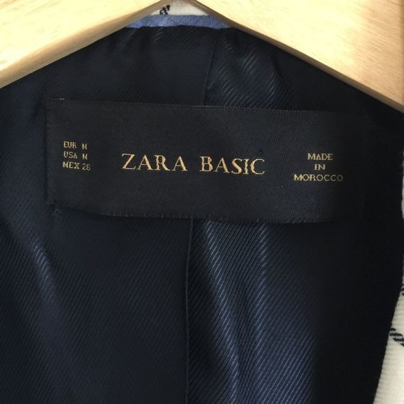 Zara NWT Nautical Striped White Blazer Anchors M - Picture 5 of 6